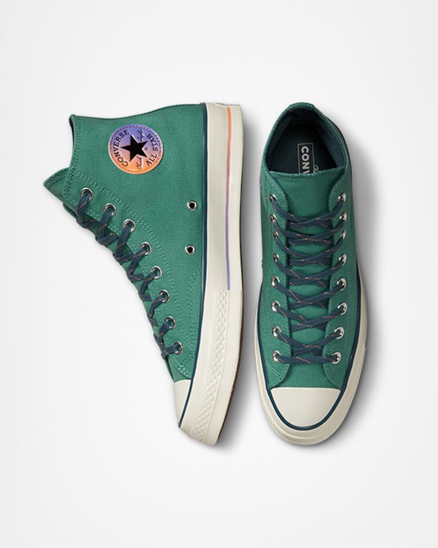 Tenisi Inalti Barbati Converse Chuck 70 Color Fade Verzi | RO PXAQJ980